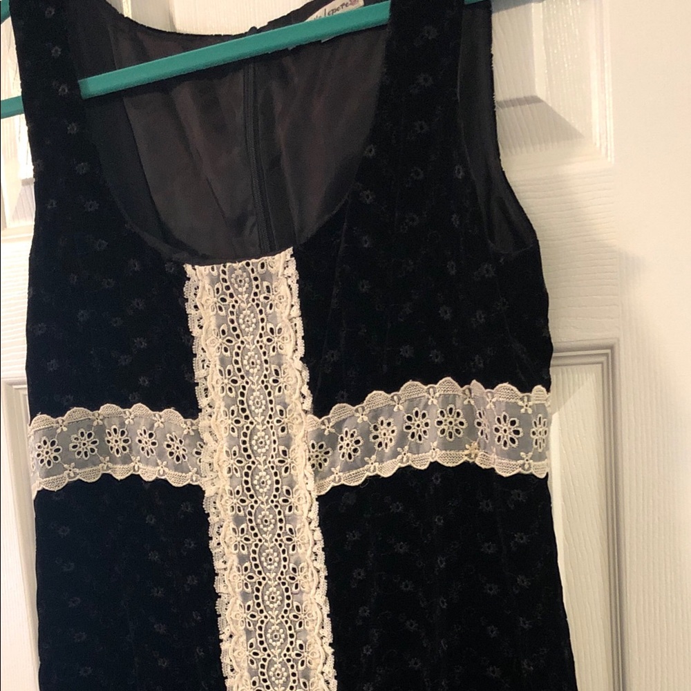 Nanette Lepore velvet and eyelet dress